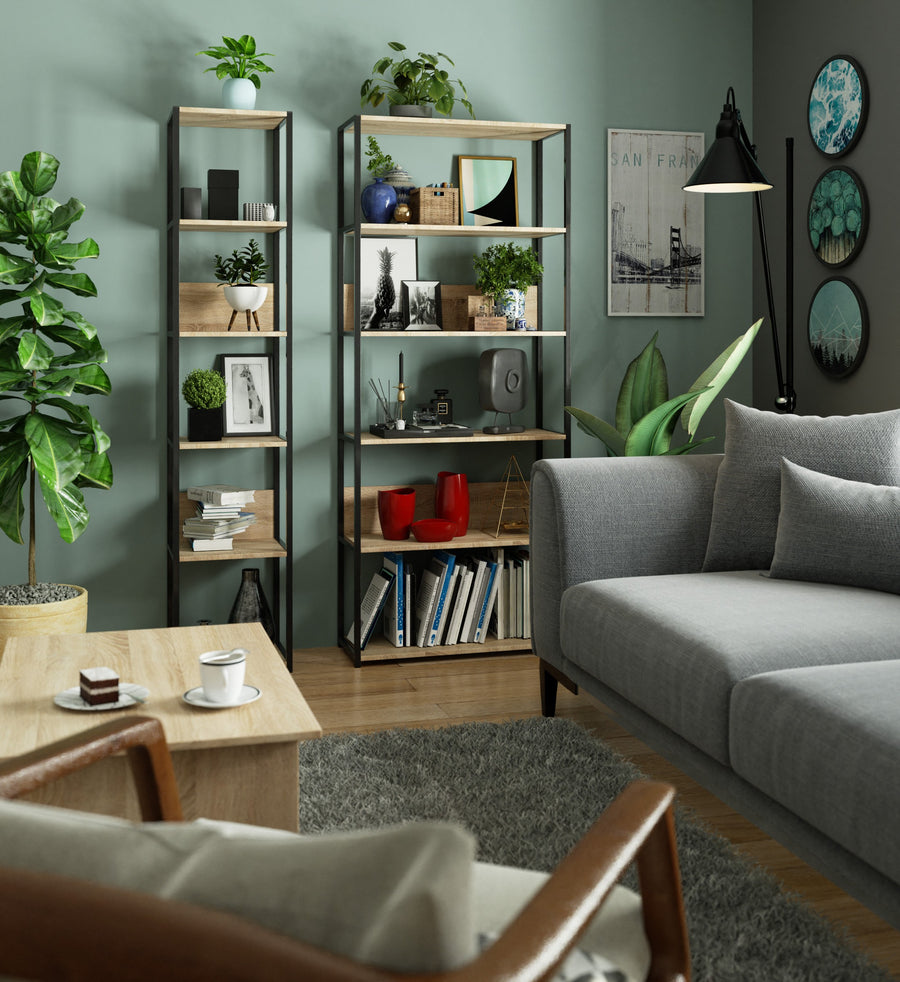 Regal – LOFT – Großes Industrie-Design mit 6 offenen Fächern