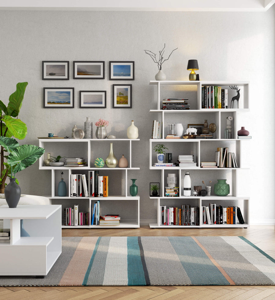 Regal – FIX – Kompaktes Standregal mit 6 offenen Fächern und modernem Stauraumdesign