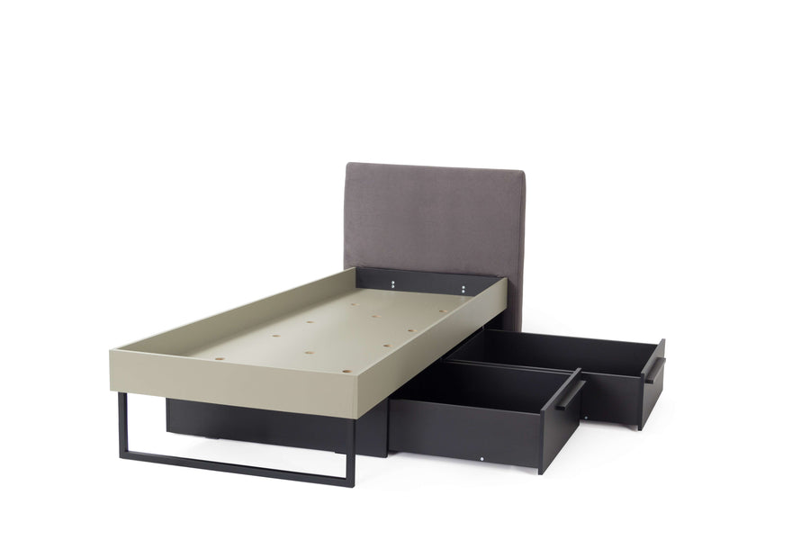 Jugendbett – SERGIO System – 90–120 cm – Modernes Kinderzimmer Bett ohne Matratze