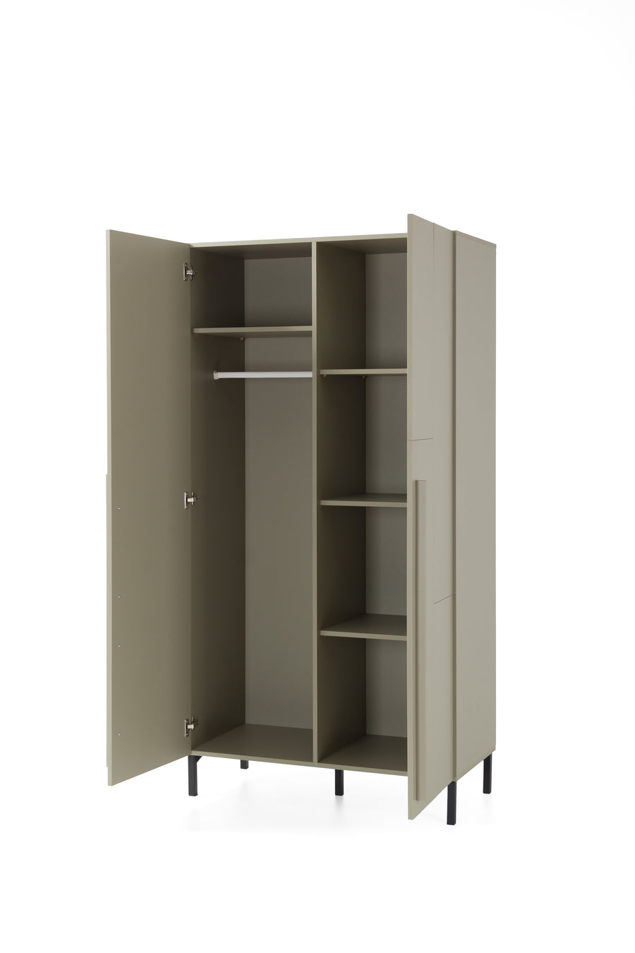 Schlafzimmer Set – 6 Teile – SERGIO System – Kaschmir – Funktionale Möbel ohne Matratze