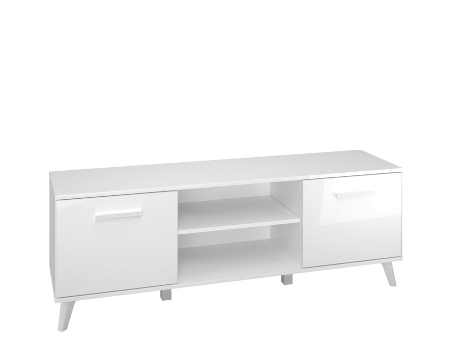 TV Board – SECCO 06 – Modernes Lowboard in Weiß Hochglanz für Ihr Wohnzimmer