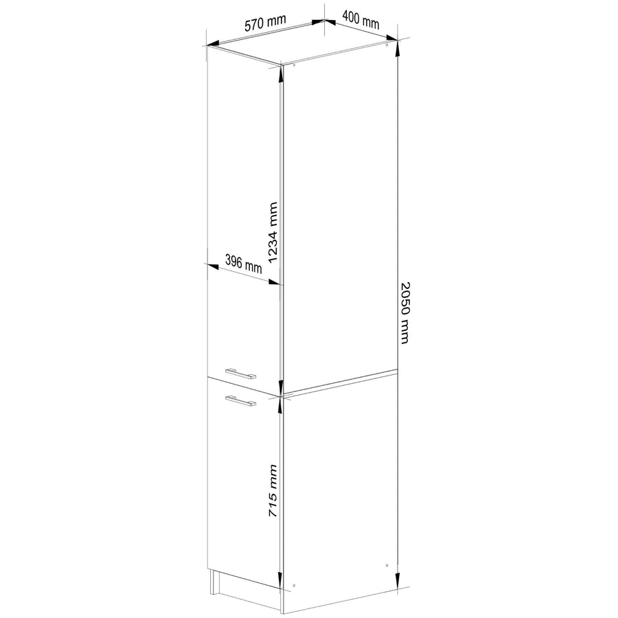 Küchen Hochschrank – OLIWIA – Maximale Stauraumlösung für moderne Küchen