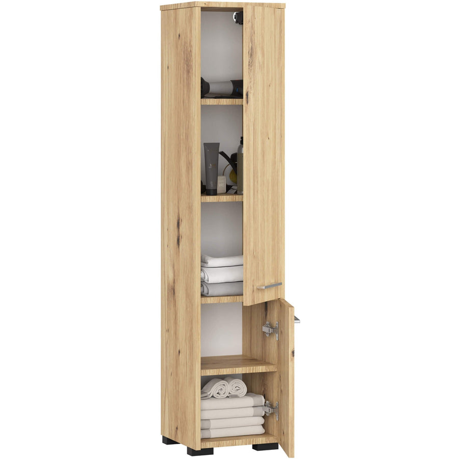 Badezimmer-Hochschrank – FIN – Vertikaler Stauraum mit Regalböden