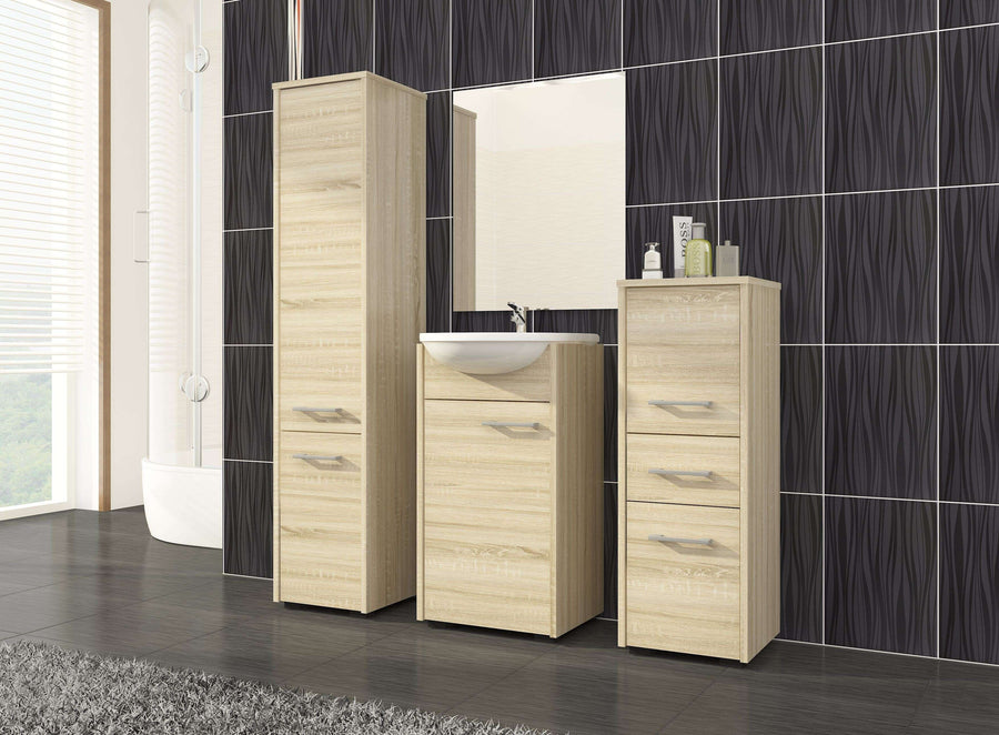 Badezimmer-Hochschrank – FIN – Vertikaler Stauraum mit Regalböden