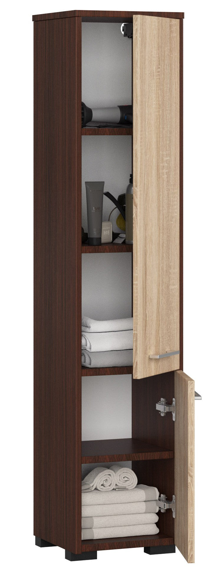Badezimmer-Hochschrank – FIN – Vertikaler Stauraum mit Regalböden