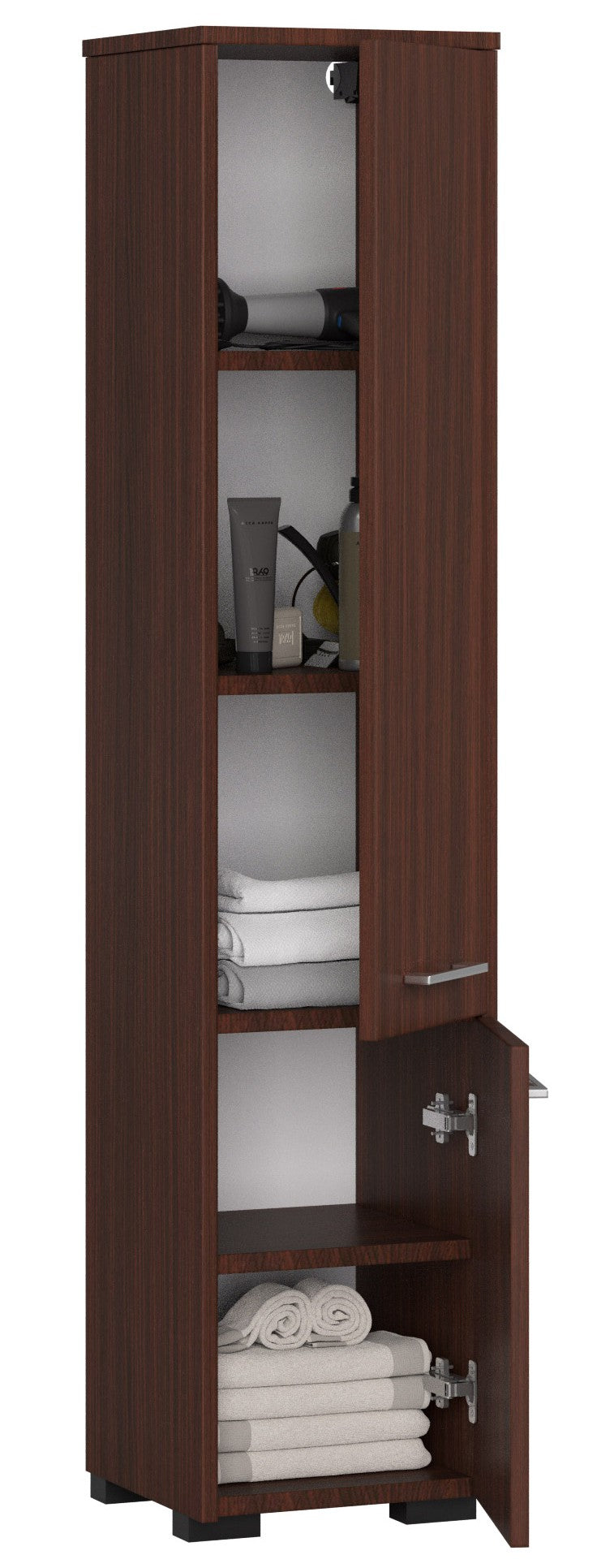 Badezimmer-Hochschrank – FIN – Vertikaler Stauraum mit Regalböden
