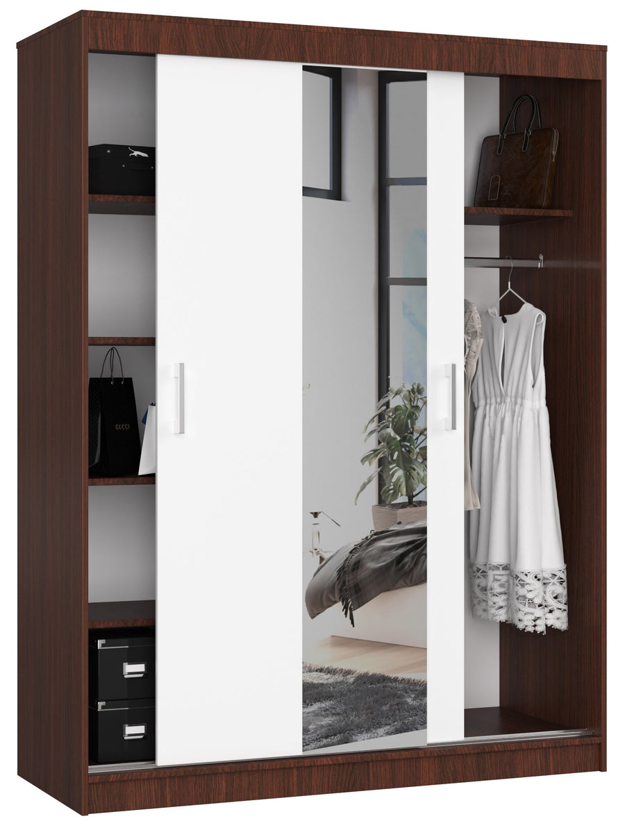 Schwebetürenschrank – CLP – Moderner Kleiderschrank mit Spiegel
