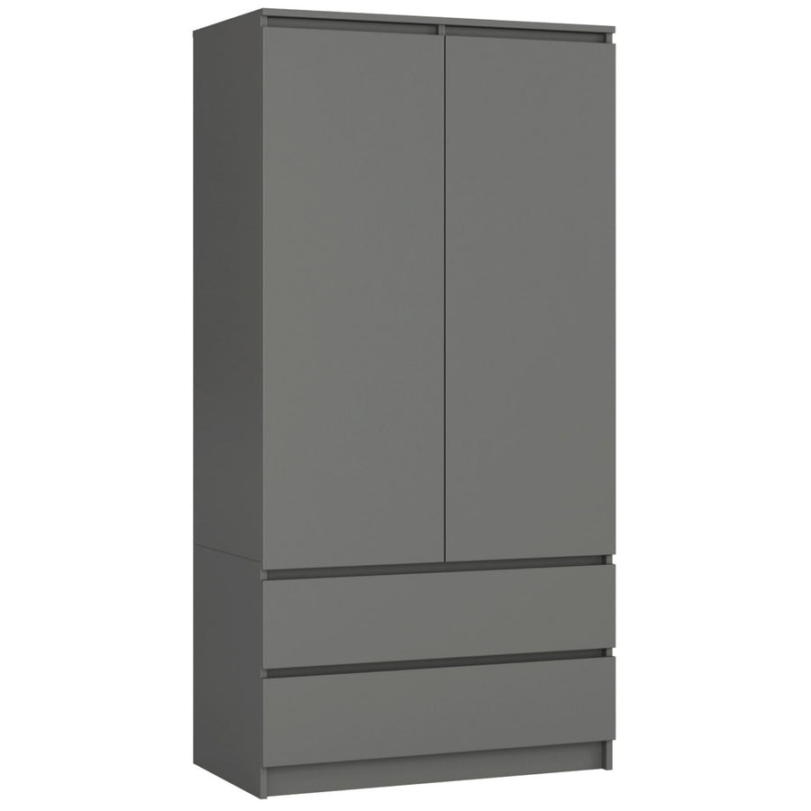 Kleiderschrank – Eleganter Drehtürenschrank mit 2 Türen und 2 Schubladen