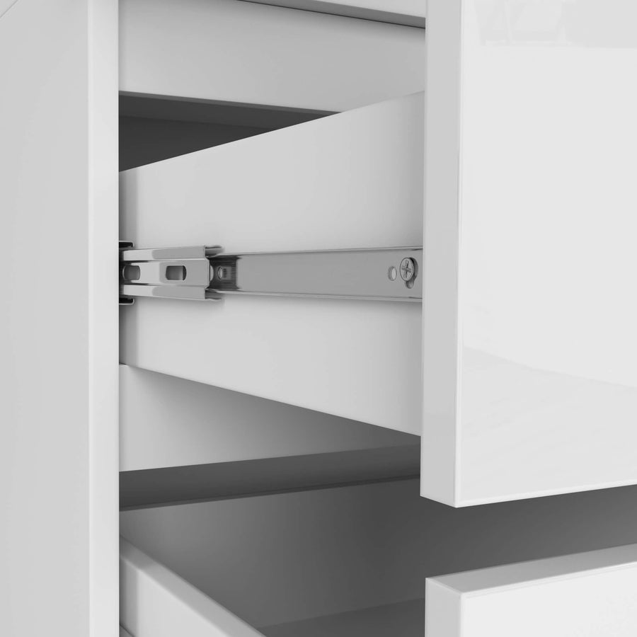 Kleiderschrank – Erweiterbarer Drehtürenschrank mit Aufsatz und 2 Schubladen
