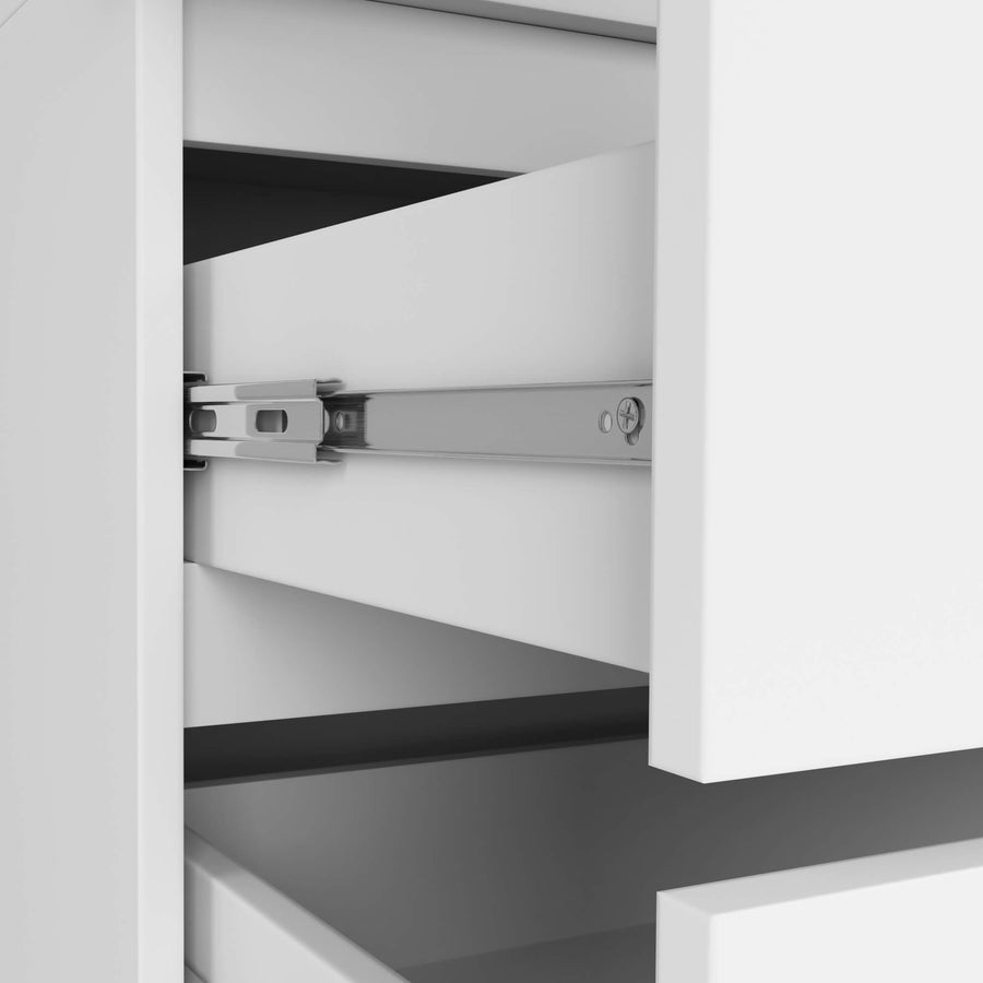 Kleiderschrank – Erweiterbarer Drehtürenschrank mit Aufsatz und 2 Schubladen