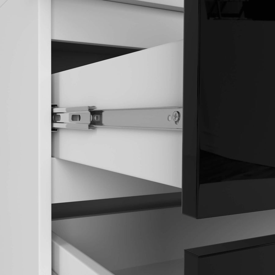 Kleiderschrank – Erweiterbarer Drehtürenschrank mit Aufsatz und 2 Schubladen