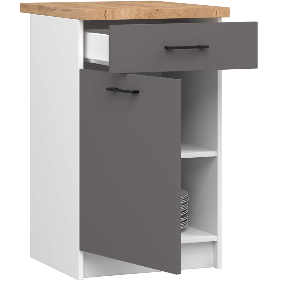 Unterschrank S50 1D1S – OLIWIA – Hochwertige Optik für Ihre Küche mit Arbeitsplatte