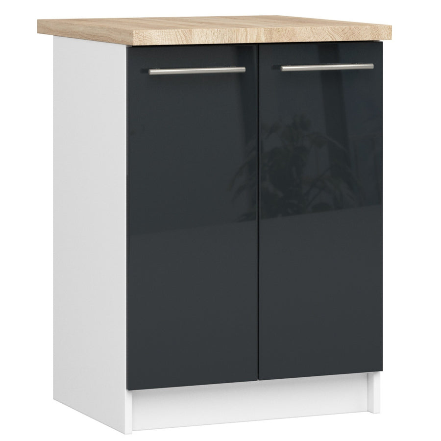 Unterschrank – OLIWIA – S60 2D, Stil und Funktion kombiniert, mit Arbeitsplatte