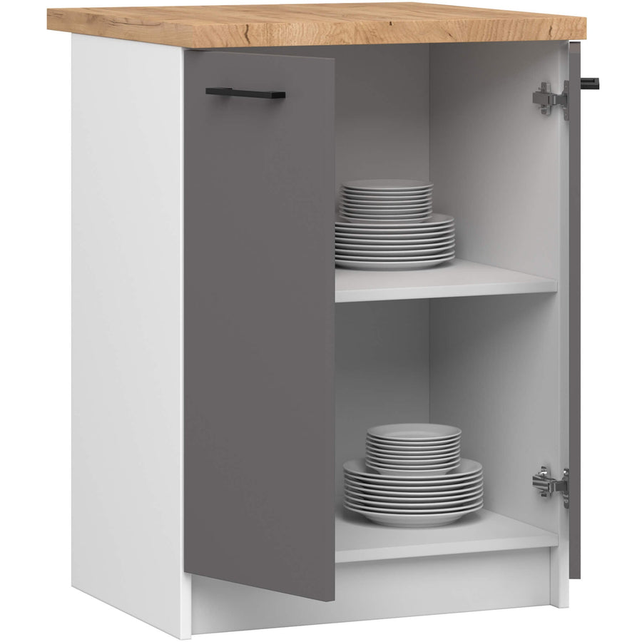 Unterschrank – OLIWIA – S60 2D, Stil und Funktion kombiniert, mit Arbeitsplatte