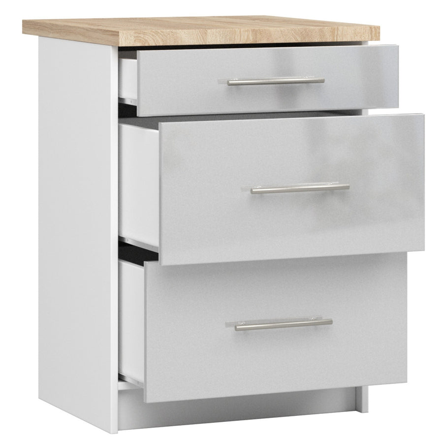 Unterschrank S60 3S – OLIWIA – Modern, praktisch und stilvoll mit Arbeitsplatte