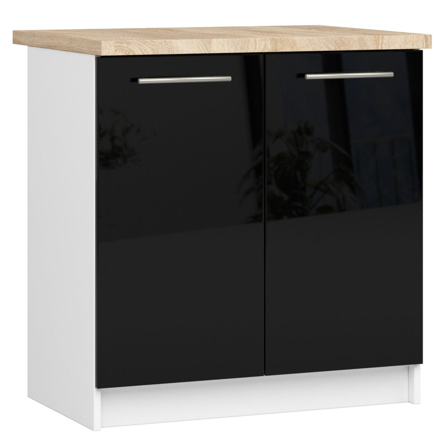 Unterschrank – OLIWIA – S80 2D, edles Design mit Stauraum, mit Arbeitsplatte