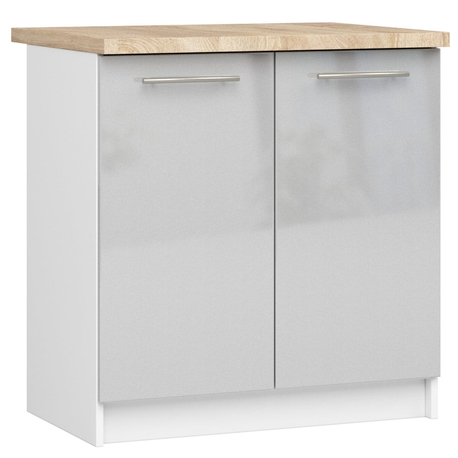 Unterschrank – OLIWIA – S80 2D, edles Design mit Stauraum, mit Arbeitsplatte