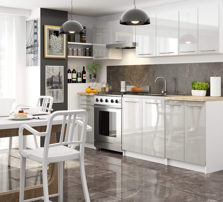 Unterschrank – OLIWIA – S80 2D, edles Design mit Stauraum, mit Arbeitsplatte