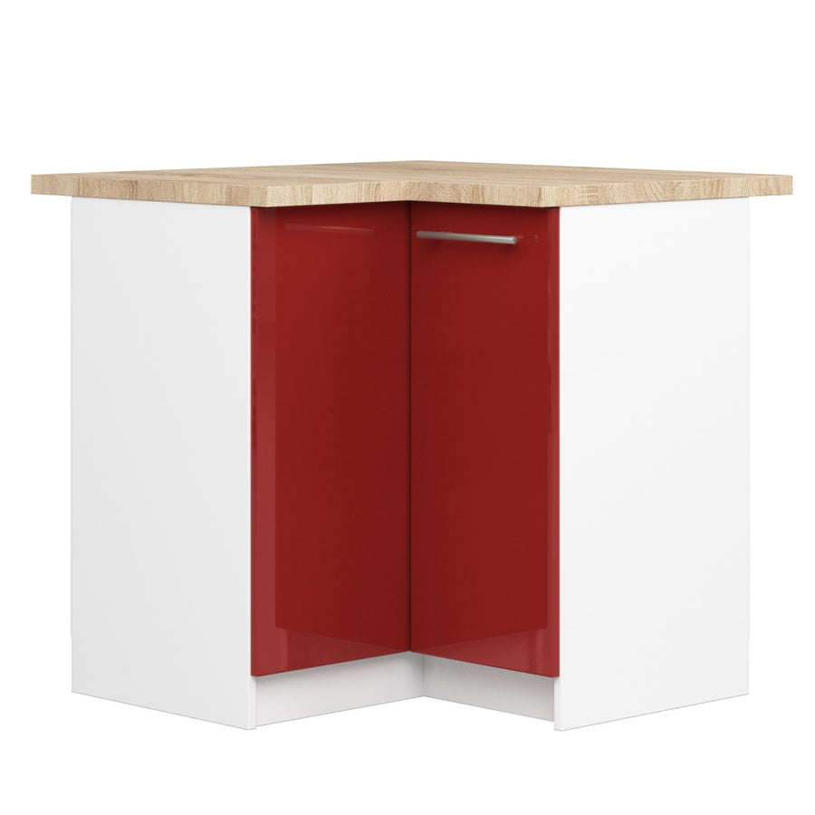 Eckunterschrank – OLIWIA – S90/90, zeitlose Eleganz, mit Arbeitsplatte