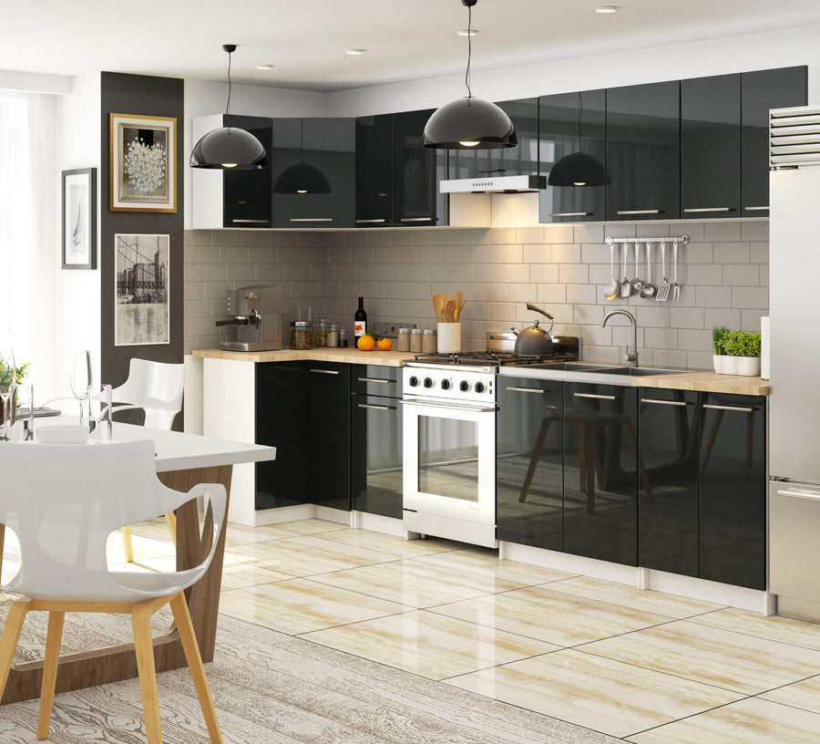 Eckunterschrank – OLIWIA – S90/90, zeitlose Eleganz, mit Arbeitsplatte