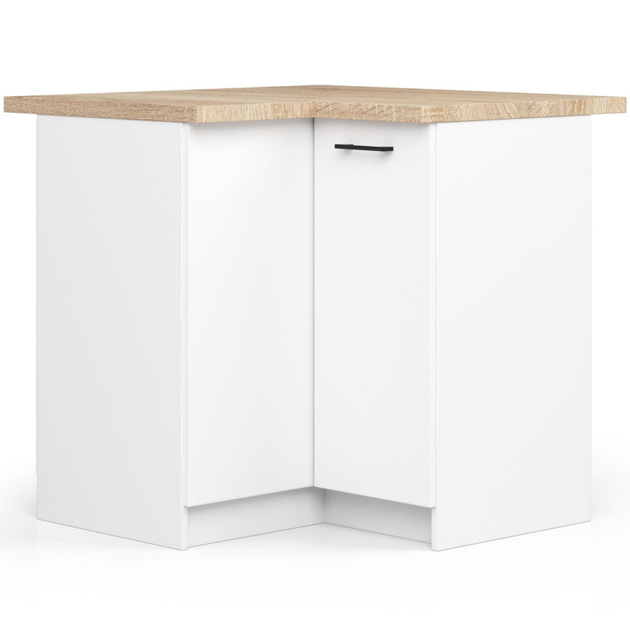 Eckunterschrank – OLIWIA – S90/90, zeitlose Eleganz, mit Arbeitsplatte