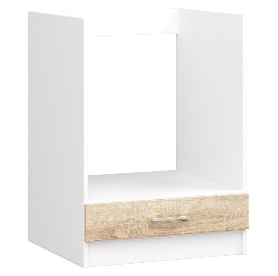 Backofenschrank – LIMA – S60 KU, Weiß / Sonoma Eiche Matt, 1 Tür