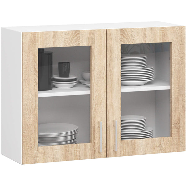Hängeschrank Vitrine W80 D2 – LIMA – Moderne Glasvitrine mit stilvollem Stauraum