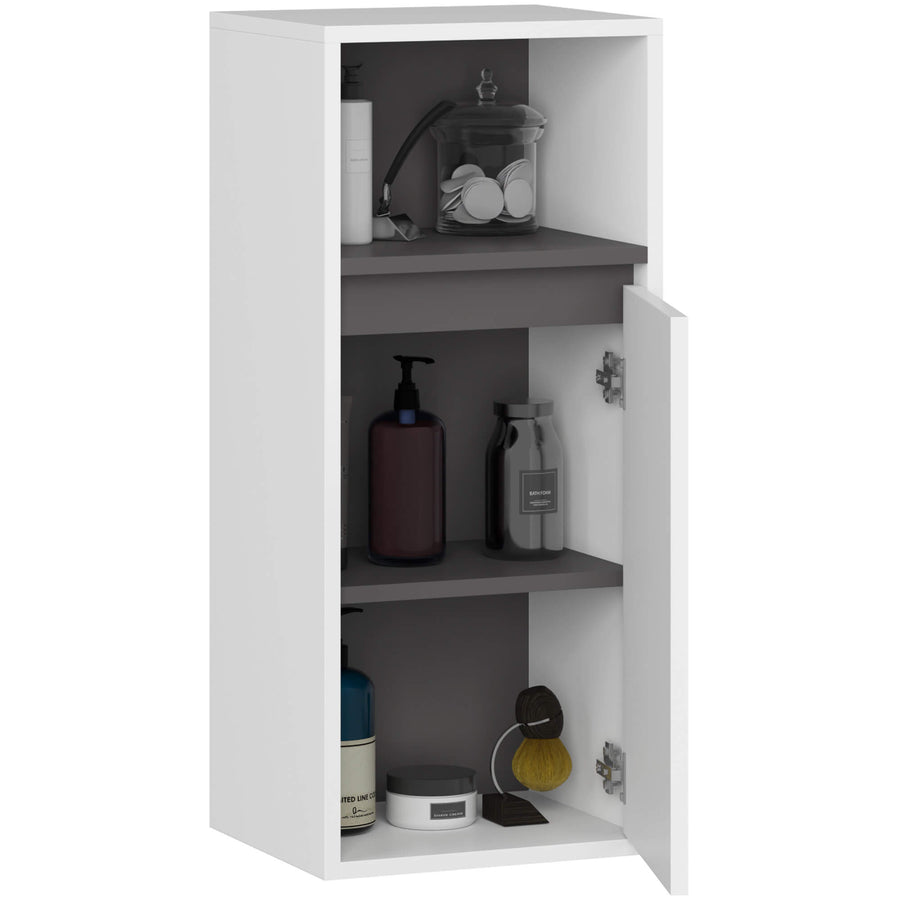 Badezimmerschrank – VAMI – Schmaler Badschrank für kleine Räume mit praktischem Stauraum