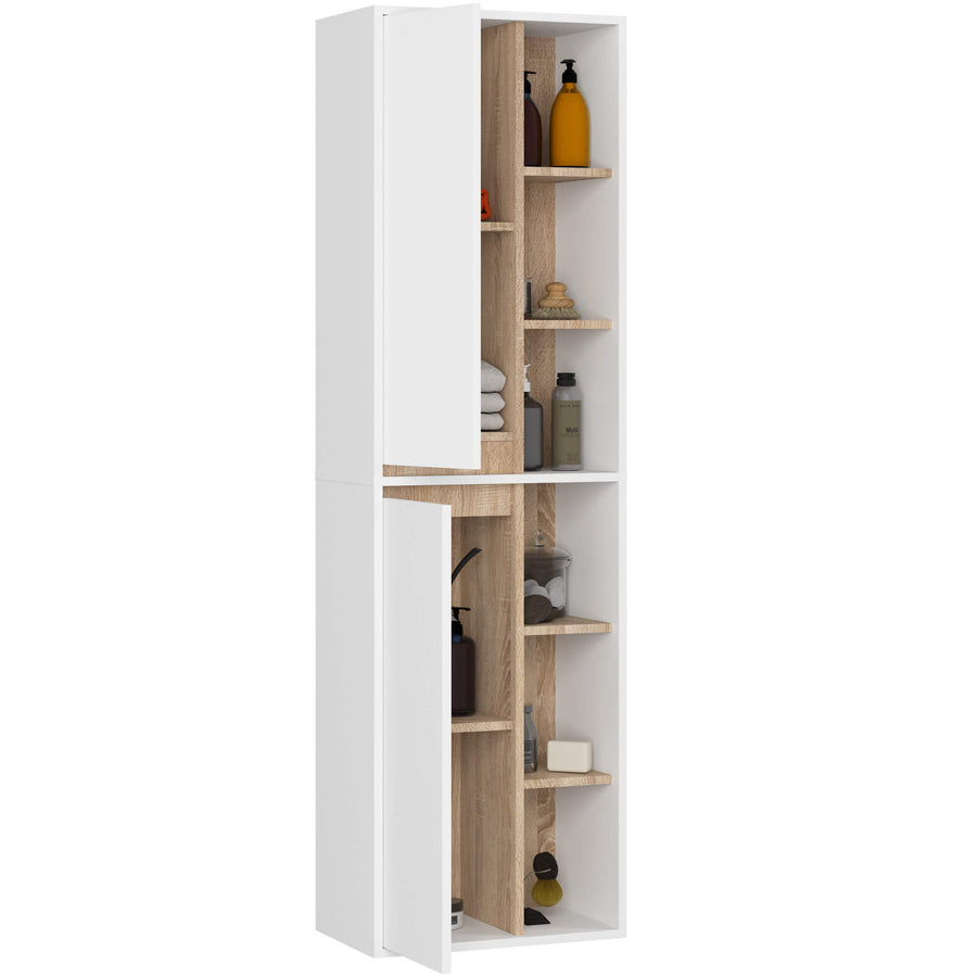 Badezimmerschrank – VAMI – Hoher Badschrank mit großzügigem Stauraum und moderner Aufteilung