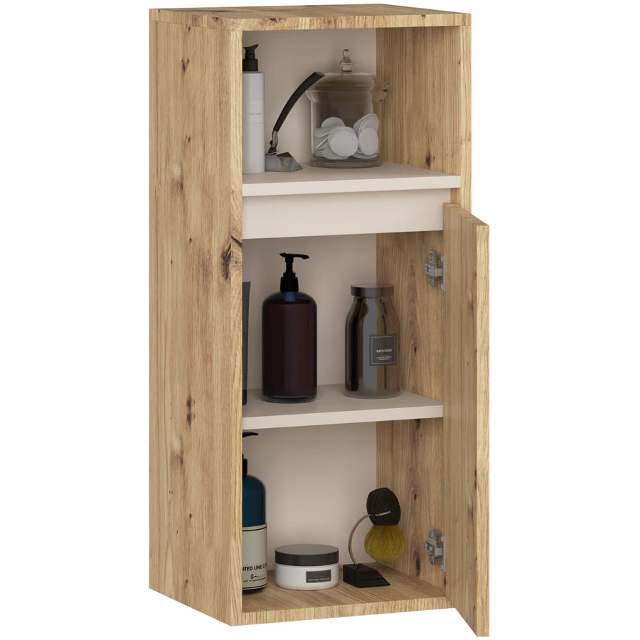 Badezimmerschrank – VAMI – Schmaler Badschrank für kleine Räume mit praktischem Stauraum