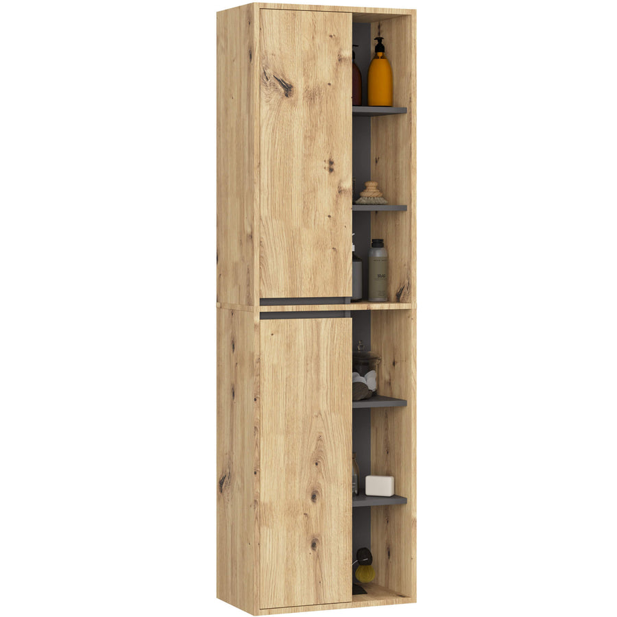 Badezimmerschrank – VAMI – Hoher Badschrank mit großzügigem Stauraum und moderner Aufteilung