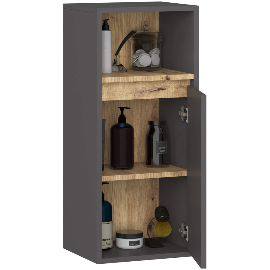 Badezimmerschrank – VAMI – Schmaler Badschrank für kleine Räume mit praktischem Stauraum