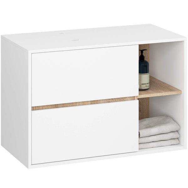 Badezimmerschrank– VAMI – Badschrank mit Ausschnitten für Waschbecken und modernem Stauraum