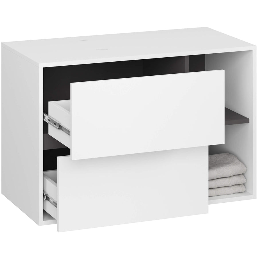Badezimmerschrank– VAMI – Badschrank mit Ausschnitten für Waschbecken und modernem Stauraum