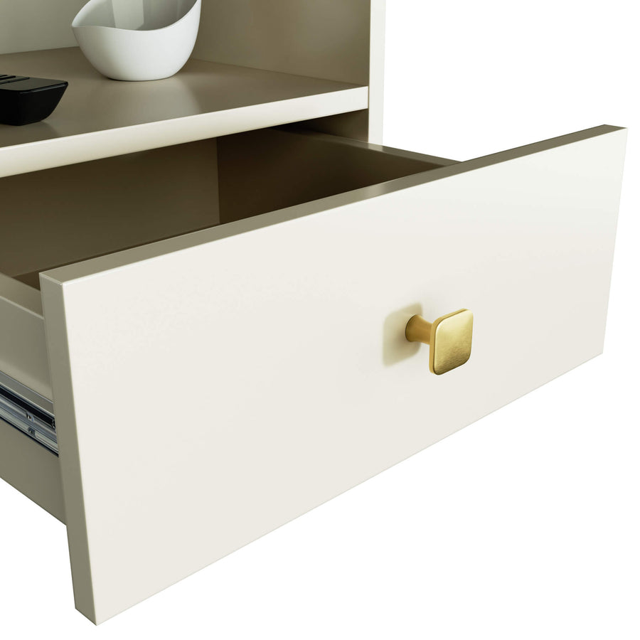 Nachttisch – MOBI – Moderner Beistellschrank mit Schublade und offenem Fach