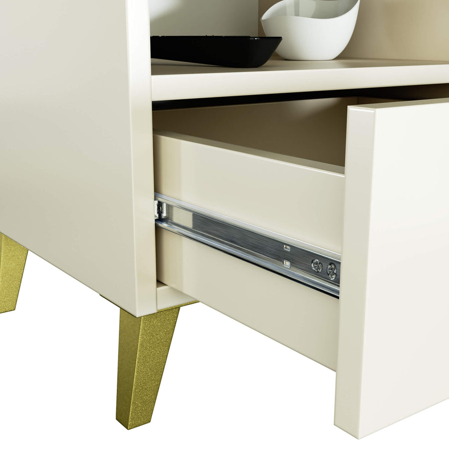 Nachttisch – MOBI – Moderner Beistellschrank mit Schublade und offenem Fach