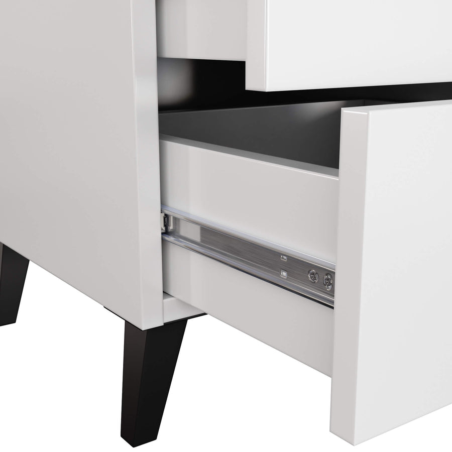 Nachttisch – MOBI – Eleganter Nachtschrank mit zwei Schubladen und modernem Design