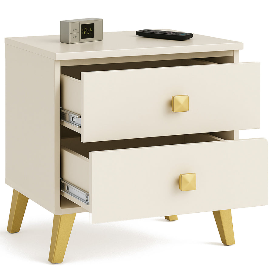 Nachttisch – MOBI – Eleganter Nachtschrank mit zwei Schubladen und modernem Design