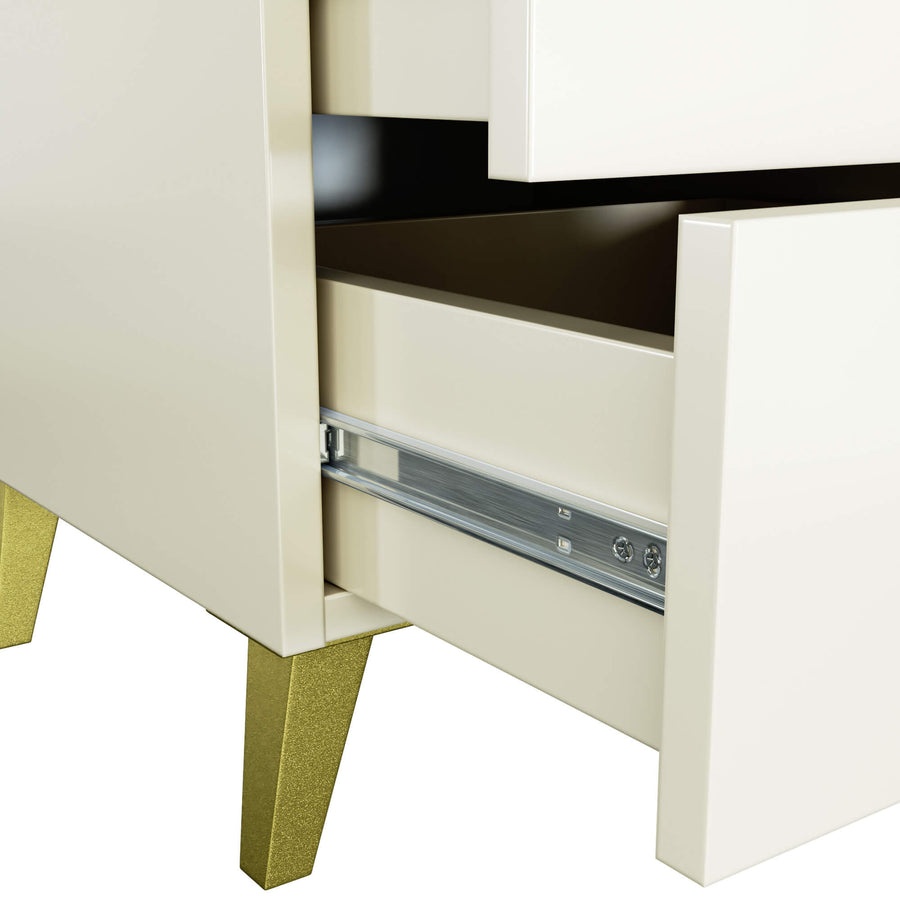 Nachttisch – MOBI – Eleganter Nachtschrank mit zwei Schubladen und modernem Design