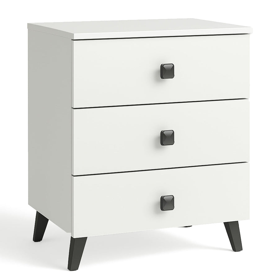 Nachttisch – MOBI – Moderner Beistellschrank mit drei Schubladen und elegantem Design