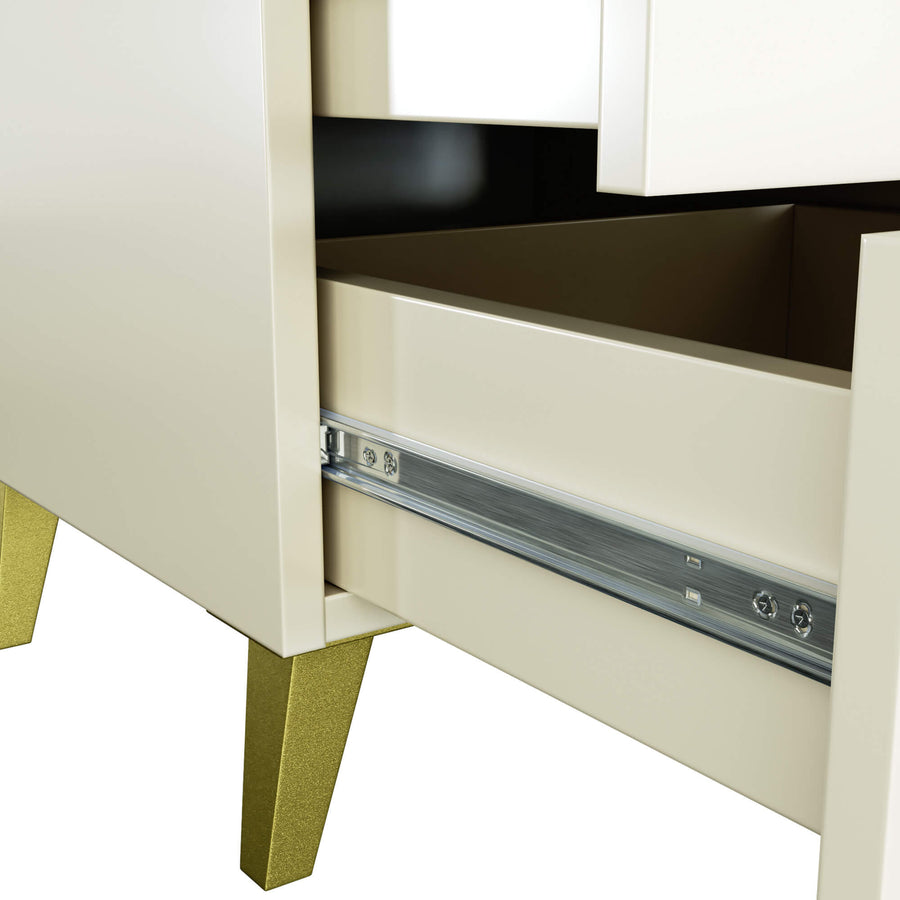 Nachttisch – MOBI – Moderner Beistellschrank mit drei Schubladen und elegantem Design
