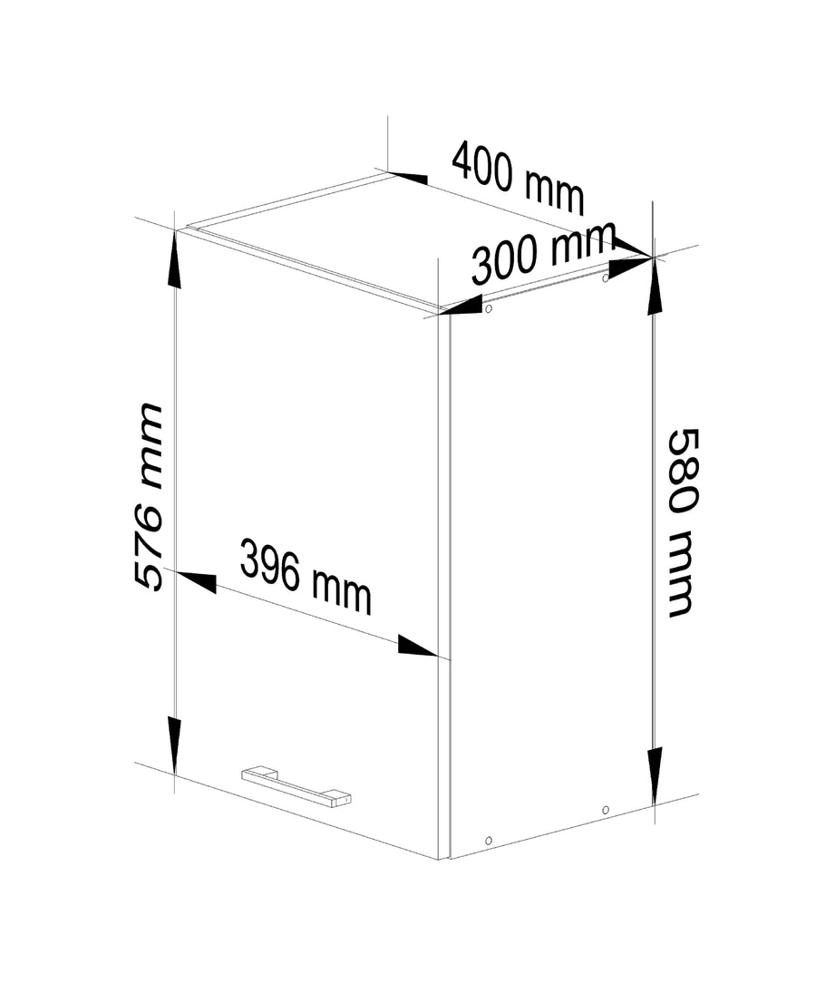 Hängeschrank – OLIWIA – W40, exklusives Design für anspruchsvolle Küchen