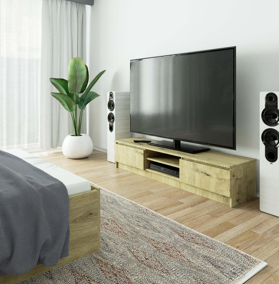 TV-Lowboard – Modernes Lowboard mit 2 Türen und 2 Fächern