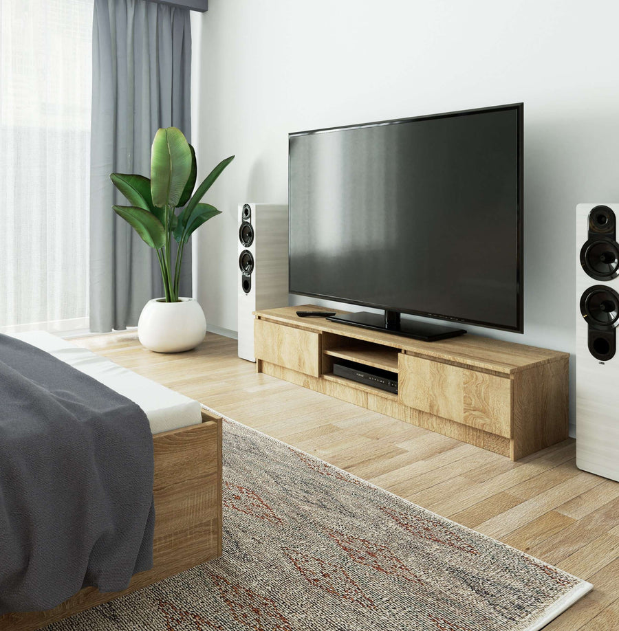TV-Lowboard – Modernes Lowboard mit 2 Türen und 2 Fächern