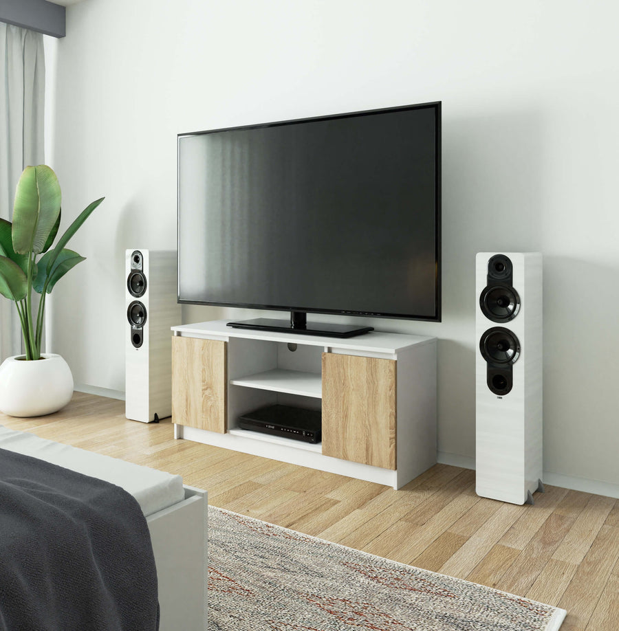 TV-Lowboard – Funktionale Medienaufbewahrung mit Klapptüren