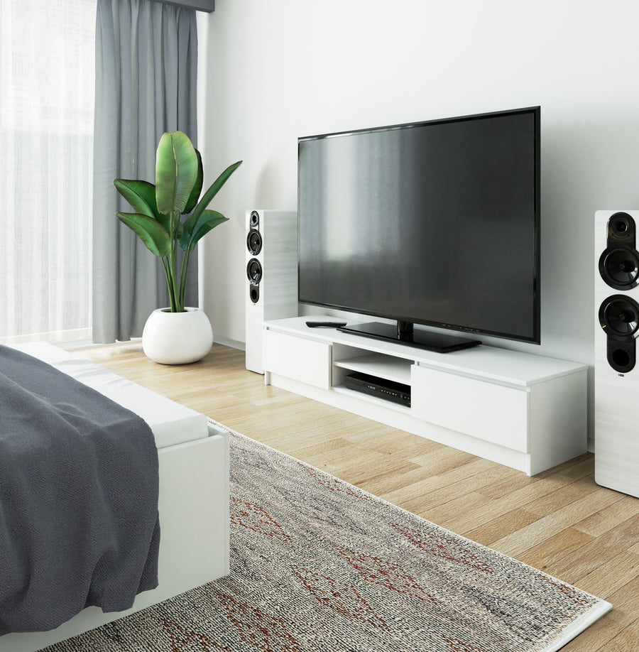 TV-Lowboard – Modernes Lowboard mit 2 Türen und 2 Fächern