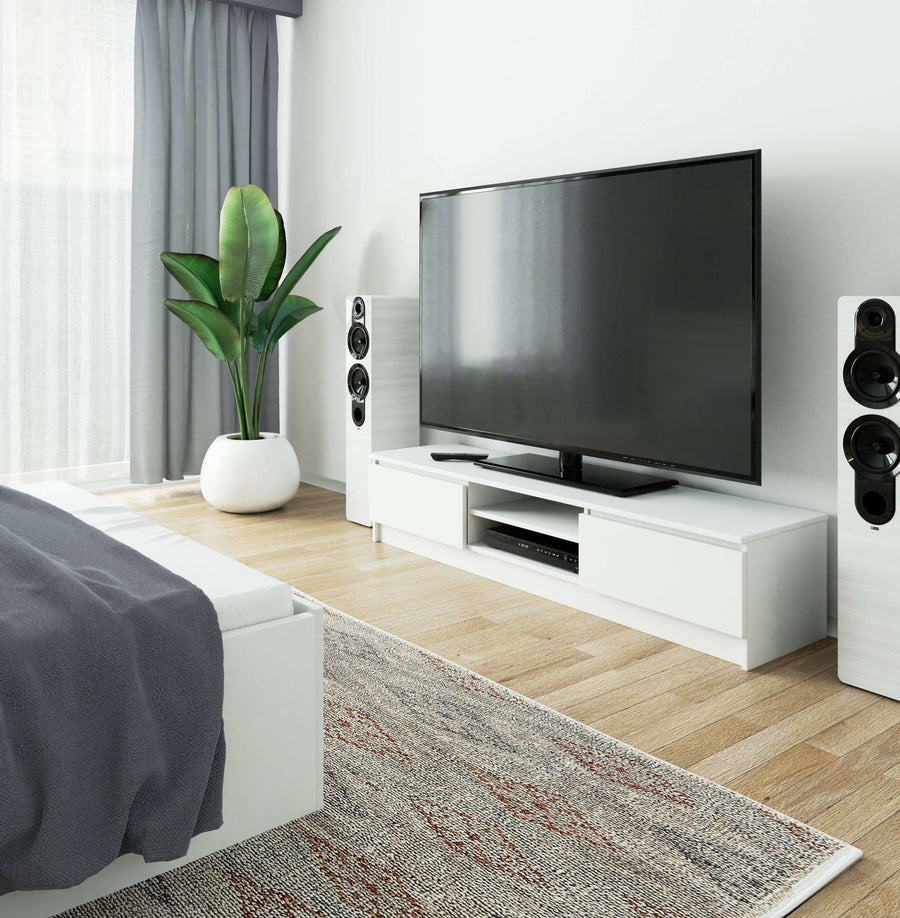 TV-Lowboard – Modernes Lowboard mit 2 Türen und 2 Fächern