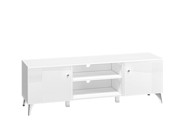 TV Lowboard – VILLA 06 – Weißer Hochglanz trifft elegante Linien