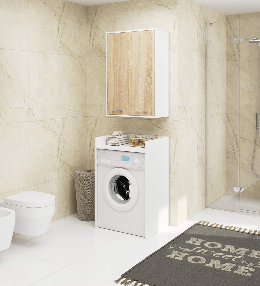 Badezimmerschrank – FIN – Platzsparender Badschrank mit viel Stauraum und modernem Look