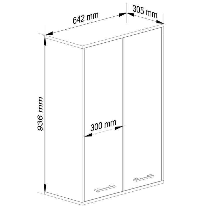 Badezimmerschrank – FIN – Platzsparender Badschrank mit viel Stauraum und modernem Look